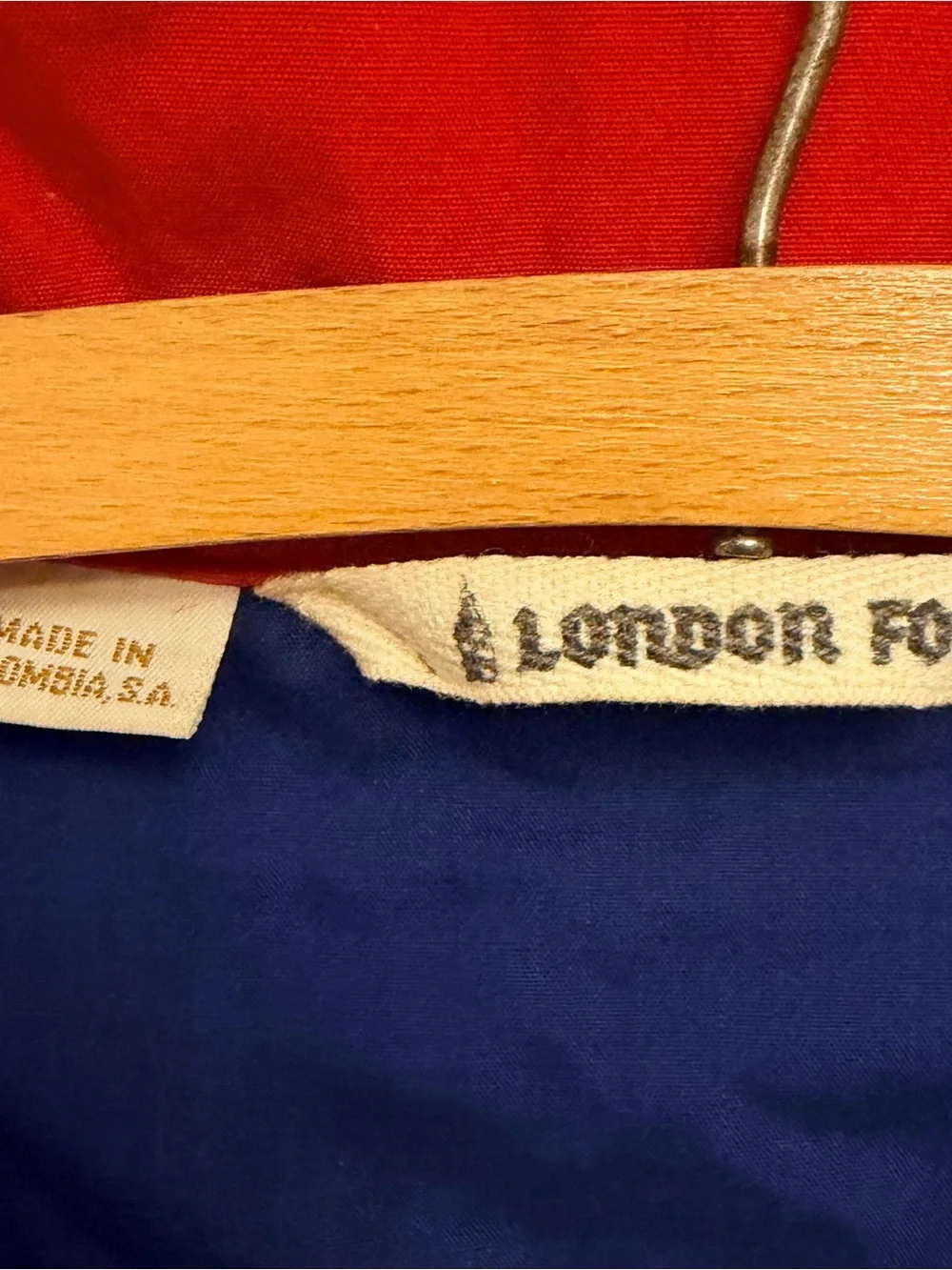Vintage London Fog Colorblock Windbreaker Sailing Jacket Blue Red